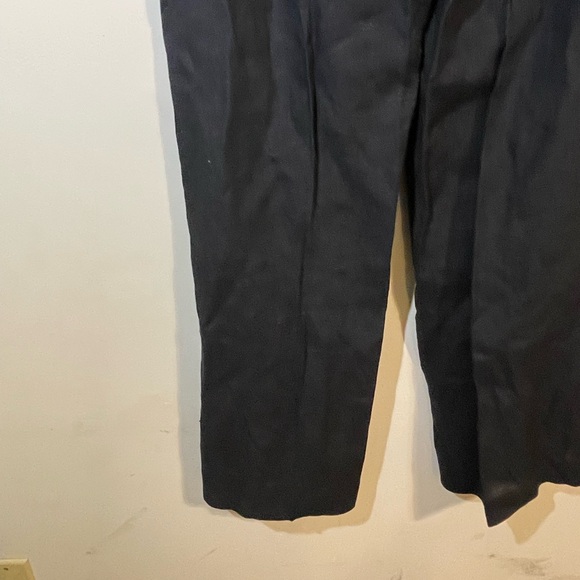 Talbots Black Linen women’s‎ size 6 pants trousers side button - Picture 6 of 12